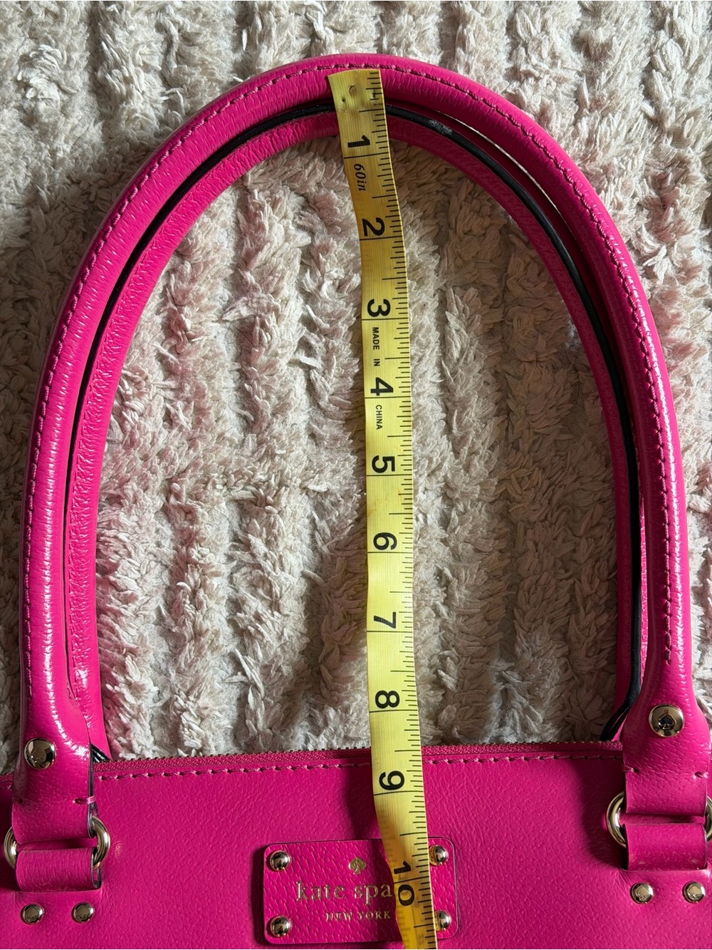 NWOT Kate Spade Hot Pink Pebbled Leather Dome Satchel - Picture 14 of 14